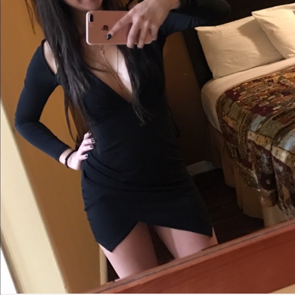 Black mini dress